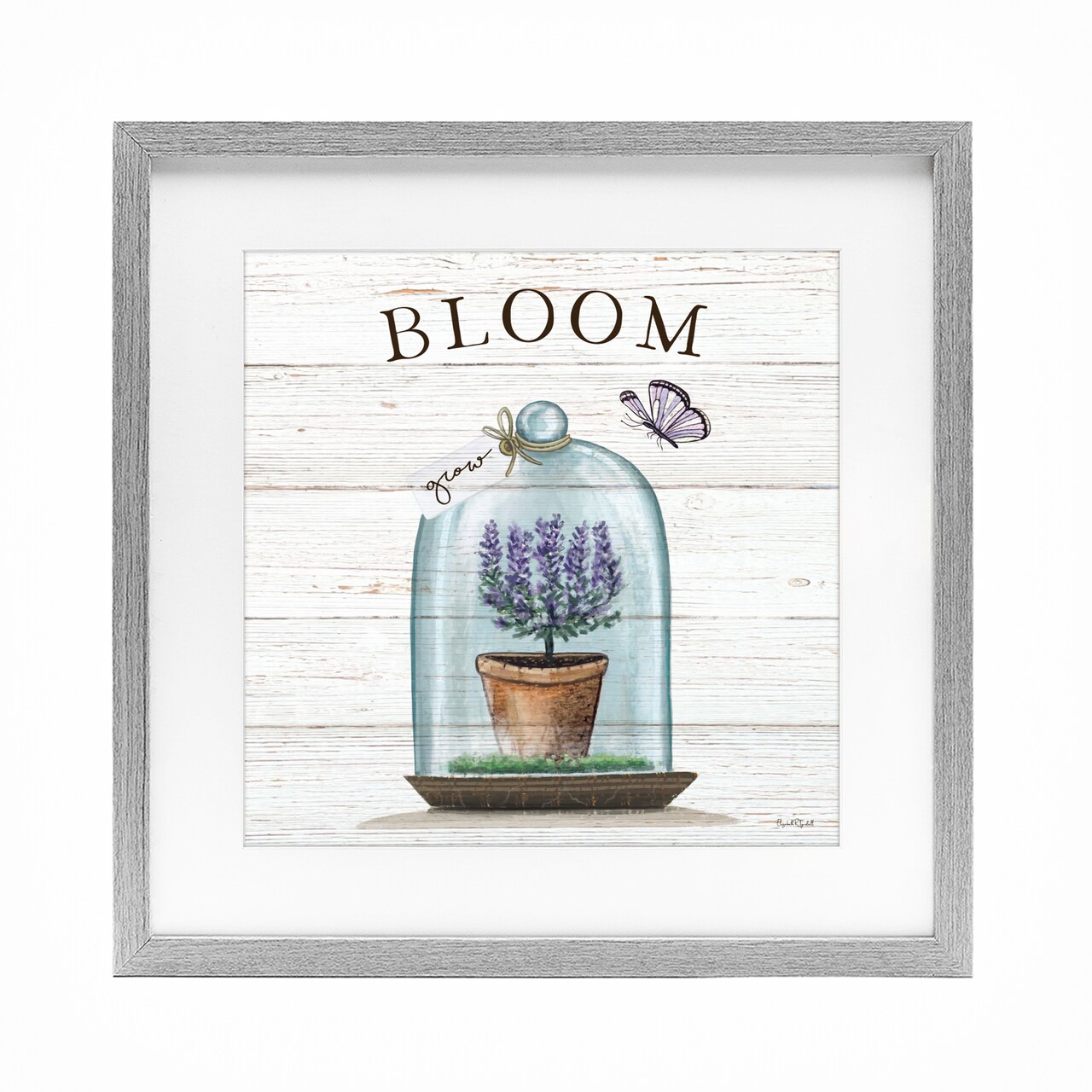 Stupell Industries Cottage Bloom in Bell Jar Framed Print Under Glass, design by Elizabeth Tyndall